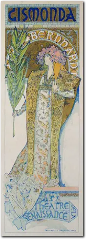 MUCHA. Gismonda. Théâtre de la Renaissance. 1896
