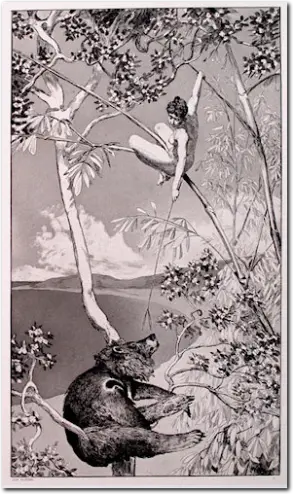 KLINGER. Bär und Elfe (L'orso e l'elfo). 1881