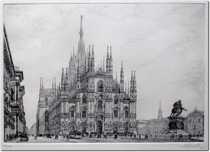 CARBONATI. Milano - Piazza Duomo. 1926