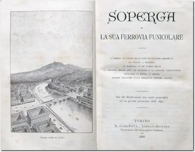 OLIVETTI. Soperga e la sua ferrovia funicolare. 1885