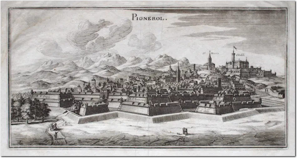 ZEILLER - MERIAN. Pignerol (Pinerolo). 1640