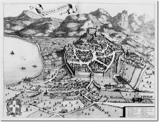 Avillianae Oppidum (Avigliana). 1682. Acquaforte