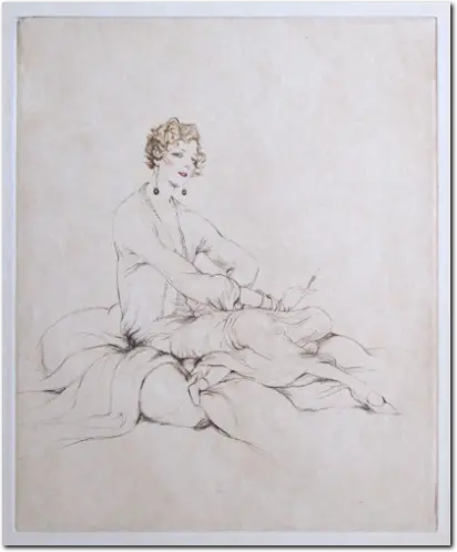 RZEWUSKI. Ritratto femminile. 1925. Puntasecca