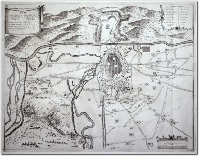 VAN CALL. Plan de la Ville et Citadelle de Turin... 1706. 1720. Acquaforte