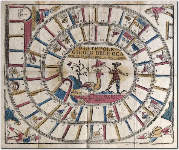 RE. Gioco dell'oca. 1750 ca.