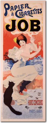 MEUNIER. Papier à cigarettes Job. 1899. Litografia