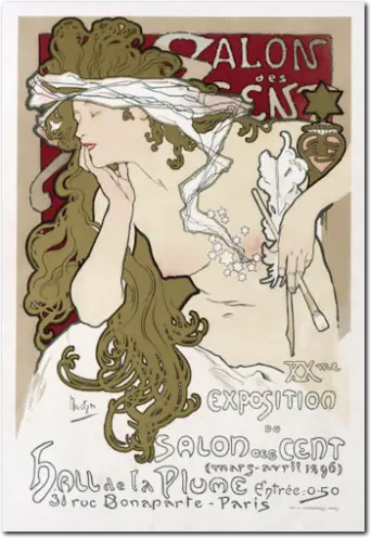 MUCHA. Salon des Cents XXme Exposition. 1897. Litografia