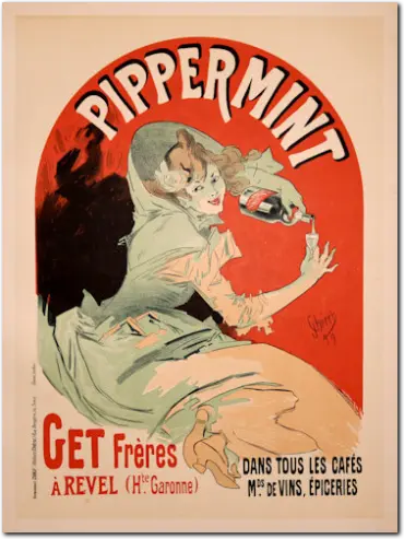 CHERET. Pippermint. 1900