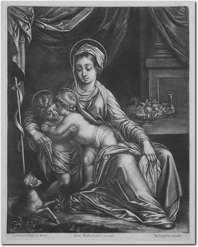 TOMPSON. Madonna con Gesù Bambino. 1680 ca.