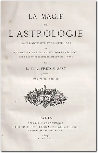 MAURY. Magia e Astrologia.1877